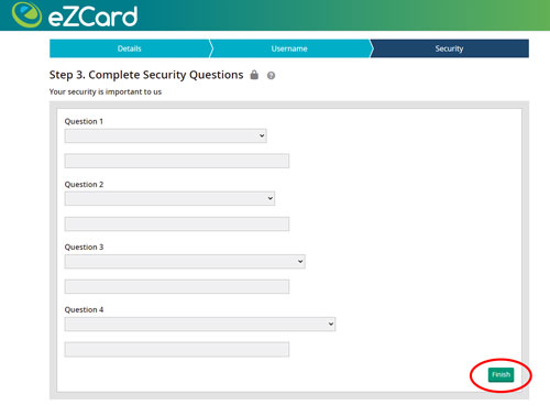 ezcard security questions