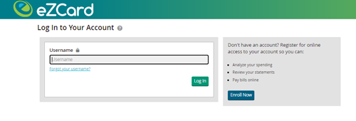 eZCard Log-In