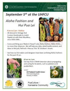 Aloha Fashion and Lei Making Workshop